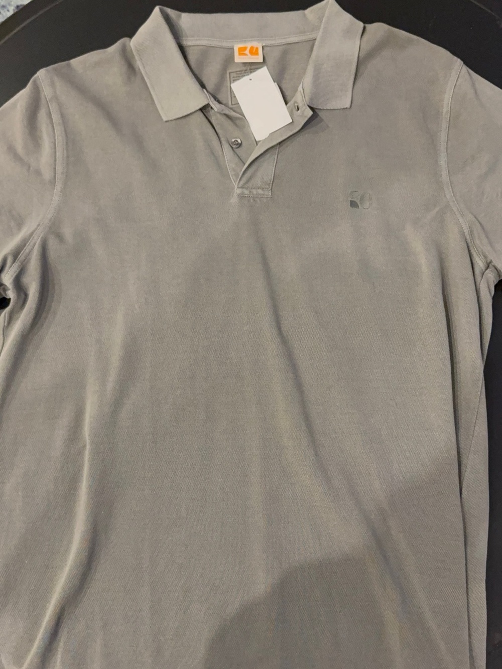 BOSS Orange Hugo Boss Men’s XXL Gray Washed Polo Shirt NWT